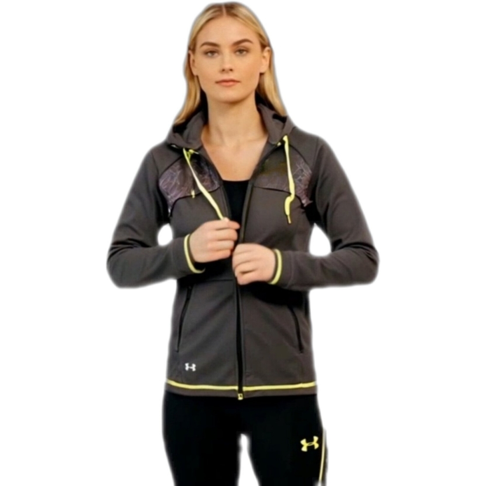 Under Armour Womens Sz M Run All Season Gear Semi-Fit W/Thumb Holes Jacket